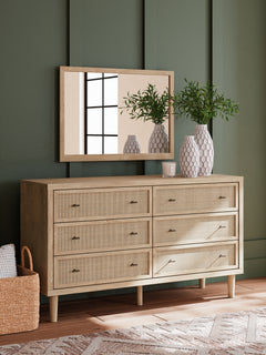 Cielden Two-tone Twin Panel Bed, Dresser and Mirror - Ornate Home