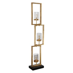Cielo Black/Gold Staggered Rectangles Floor Lamp - Ornate Home