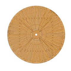 Cielo Natural 59" Sunburst Outdoor Patio Teak Dining Table - Ornate Home