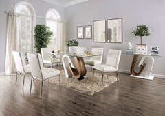 Cilegon White/Natural Tone Dining Room Set / 5pc - Ornate Home