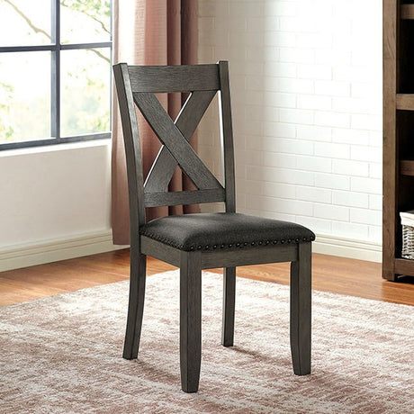 Cilgerran Gray/Dark Gray Side Chair (Set of 2) - Ornate Home