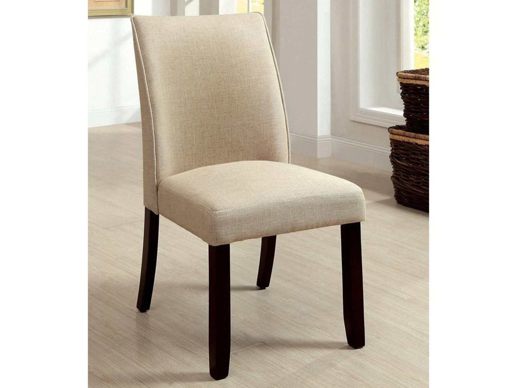 Cimma Espresso/Ivory Dining Chair (Set of 2) - Ornate Home