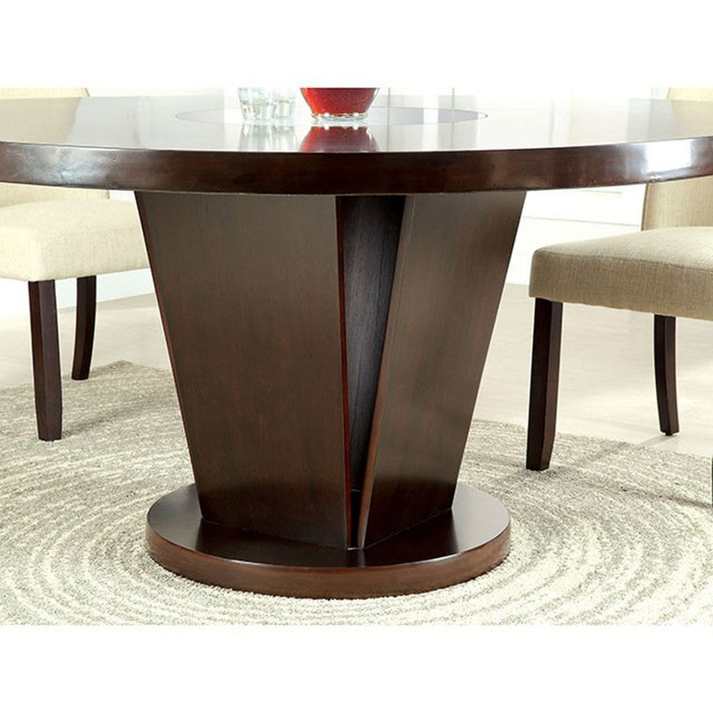 Cimma Espresso Round Dining Table - Ornate Home