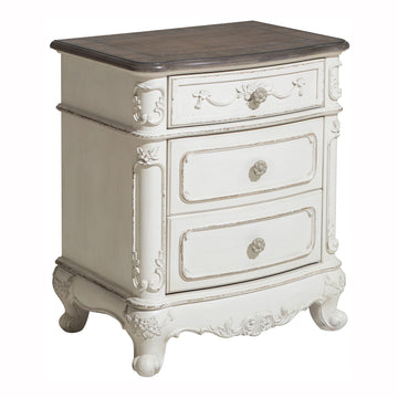 Cinderella Antique White 4-piece Queen Bedroom Set - Ornate Home