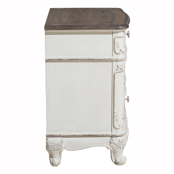 Cinderella Antique White 4-piece Queen Bedroom Set - Ornate Home