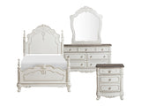 Cinderella Antique White 4-piece Twin Bedroom Set - Ornate Home