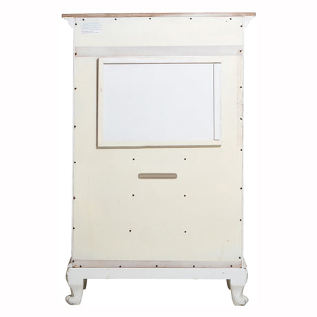 Cinderella Antique White Armoire - Ornate Home