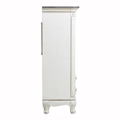 Cinderella Antique White Armoire - Ornate Home