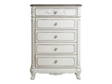 Cinderella Antique White Lingerie Chest w/ 5 Drawers - Ornate Home