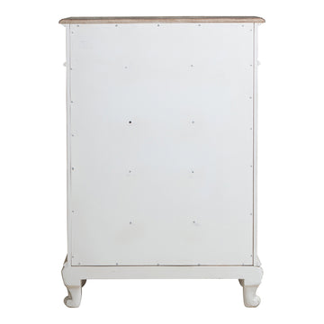 Cinderella Antique White Lingerie Chest w/ 5 Drawers - Ornate Home