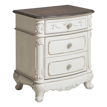 Cinderella Antique White Nightstand - Ornate Home