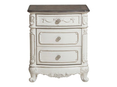 Cinderella Antique White Nightstand - Ornate Home