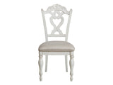 Cinderella Antique White Writing Desk Chair - Ornate Home