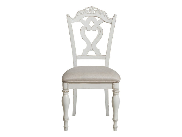 Cinderella Antique White Writing Desk Chair - Ornate Home