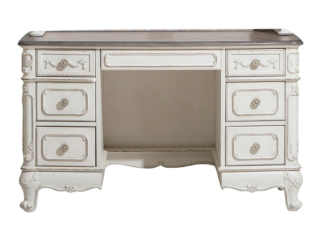 Cinderella Antique White Writing Desk - Ornate Home