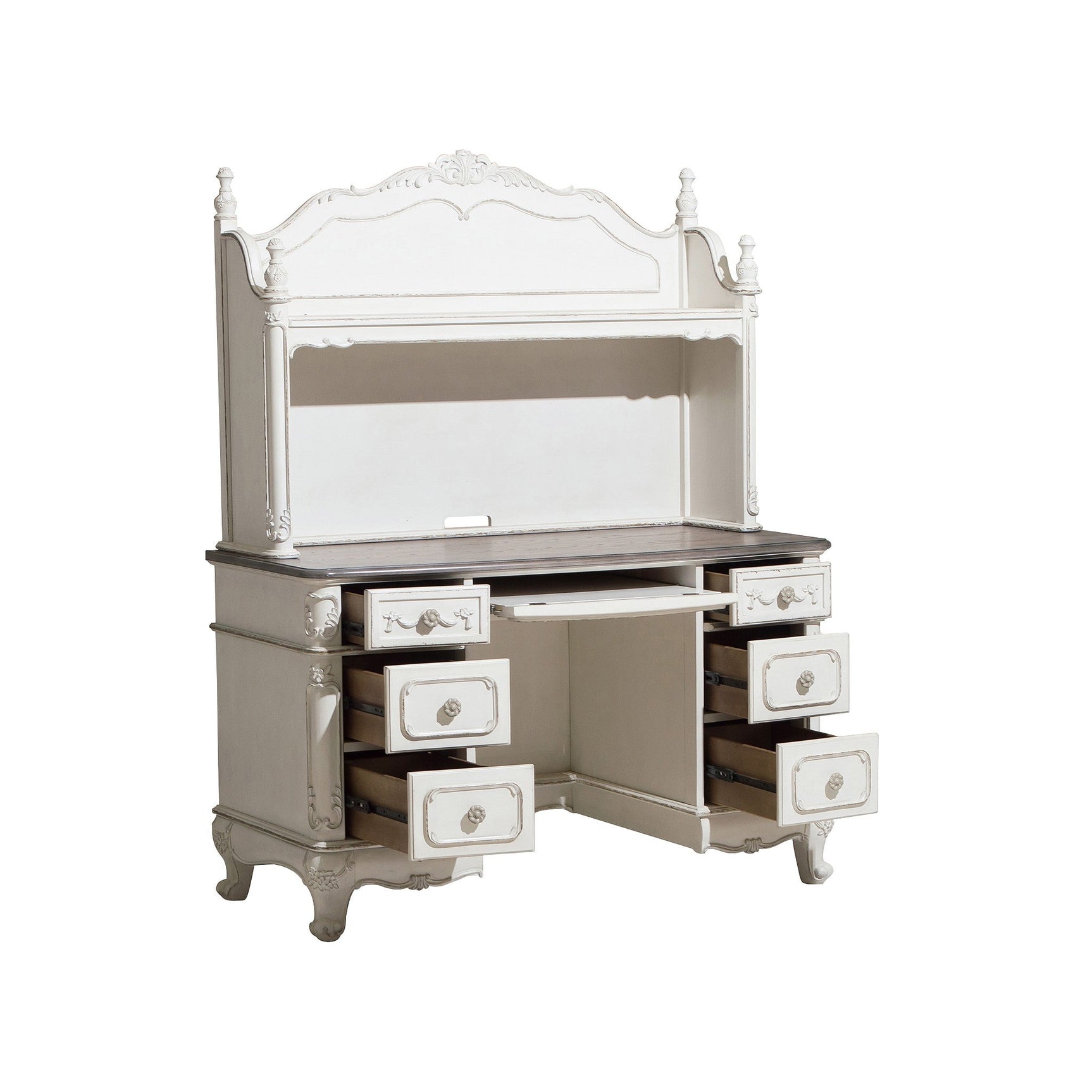Cinderella Antique White Writing Desk - Ornate Home