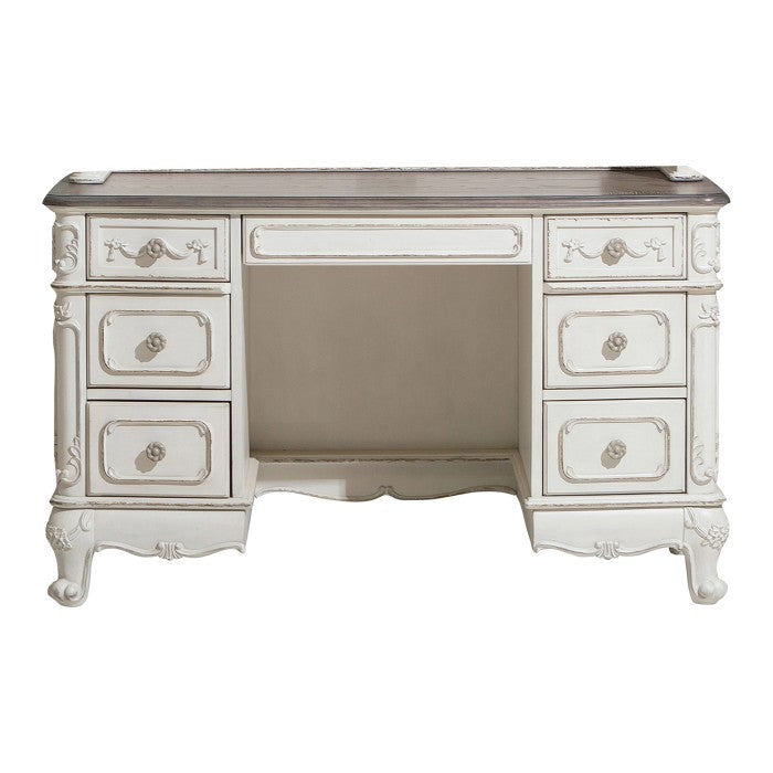 Cinderella Antique White Writing Desk - Ornate Home