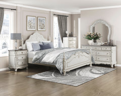 Cinderella Silver Queen Bed - Ornate Home