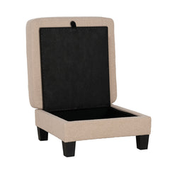 Cinderford Beige Storage Ottoman - Ornate Home