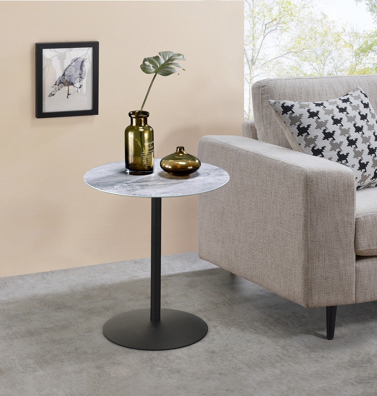 Circa Gray Marble 17.5"W End Table - Ornate Home