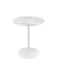 Circa White Marble 17.5"W End Table - Ornate Home