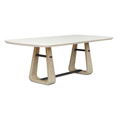 Circa White/Woodtone Concrete Outdoor Dining Table - Ornate Home