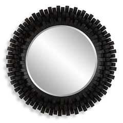 Circle Of Piers Black Round Mirror - Ornate Home