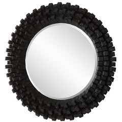 Circle Of Piers Black Round Mirror - Ornate Home