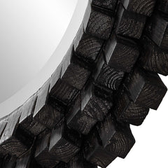 Circle Of Piers Black Round Mirror - Ornate Home