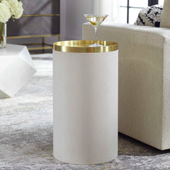 Circuit Brass/White Accent Table - Ornate Home