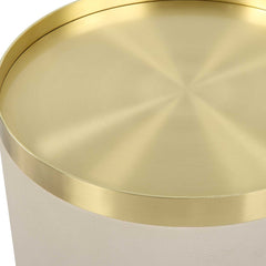 Circuit Brass/White Accent Table - Ornate Home
