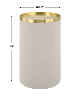 Circuit Brass/White Accent Table - Ornate Home