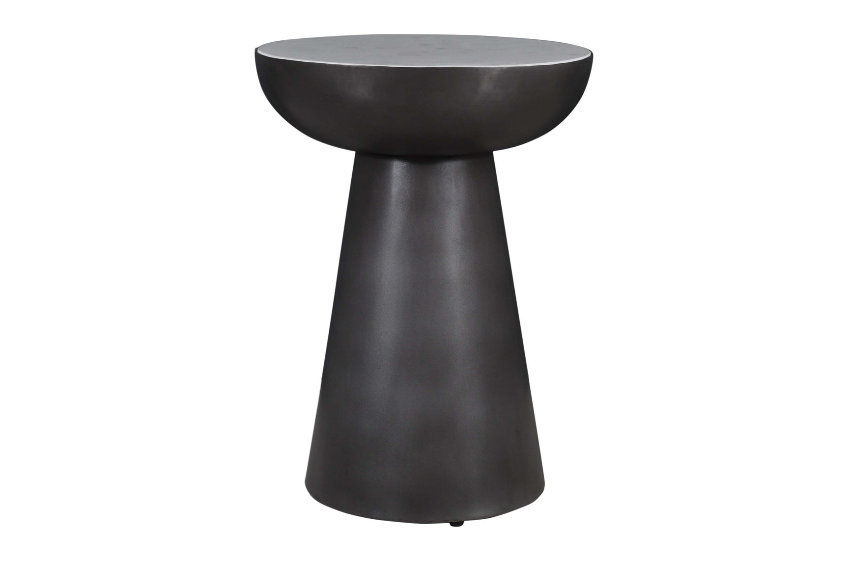 Circularity Black/Marble Round Chairside Table - Ornate Home