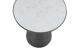 Circularity Black/Marble Round Chairside Table - Ornate Home