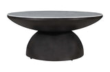 Circularity Black/Marble Round Cocktail Table - Ornate Home
