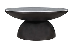 Circularity Black/Marble Round Cocktail Table - Ornate Home