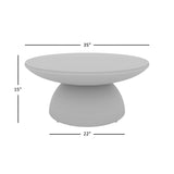 Circularity Black/Marble Round Cocktail Table - Ornate Home