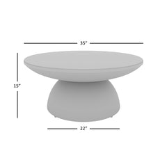 Circularity Black/Marble Round Cocktail Table - Ornate Home
