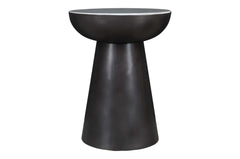 Circularity Black/Marble Round End Table - Ornate Home