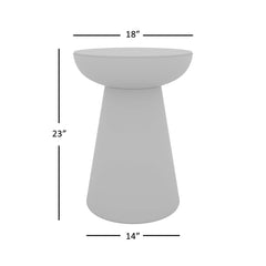 Circularity Black/Marble Round End Table - Ornate Home