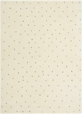 Cirila Dotted Ivory Washable Wool Rug - Ornate Home