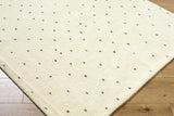 Cirila Dotted Ivory Washable Wool Rug - Ornate Home