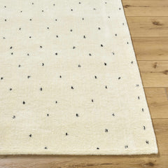 Cirila Dotted Ivory Washable Wool Rug - Ornate Home