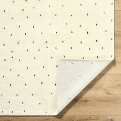 Cirila Dotted Ivory Washable Wool Rug - Ornate Home