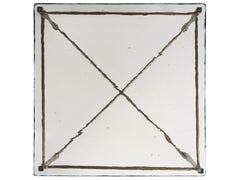 Cirrus Antique Brass/Cast Glass 36" Square Aluminum Base Cocktail Table - Ornate Home