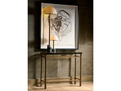 Cirrus Antique Brass/Cast Glass Console Table - Ornate Home