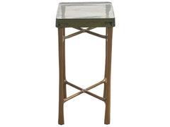Cirrus Antique Brass/Cast Glass Drink Table - Ornate Home