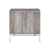 Cistus Weathered Gray Oak & White Accent Table - Ornate Home