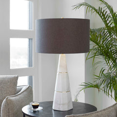 Citadel White Marble Table Lamp - Ornate Home