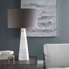 Citadel White Marble Table Lamp - Ornate Home